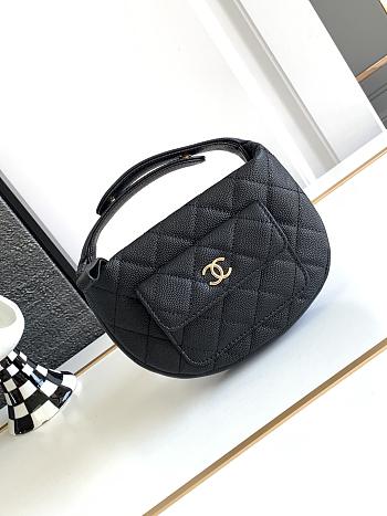 kitlife Chanel Vanity Black Caviar - 16 x 16 x 5.5 cm