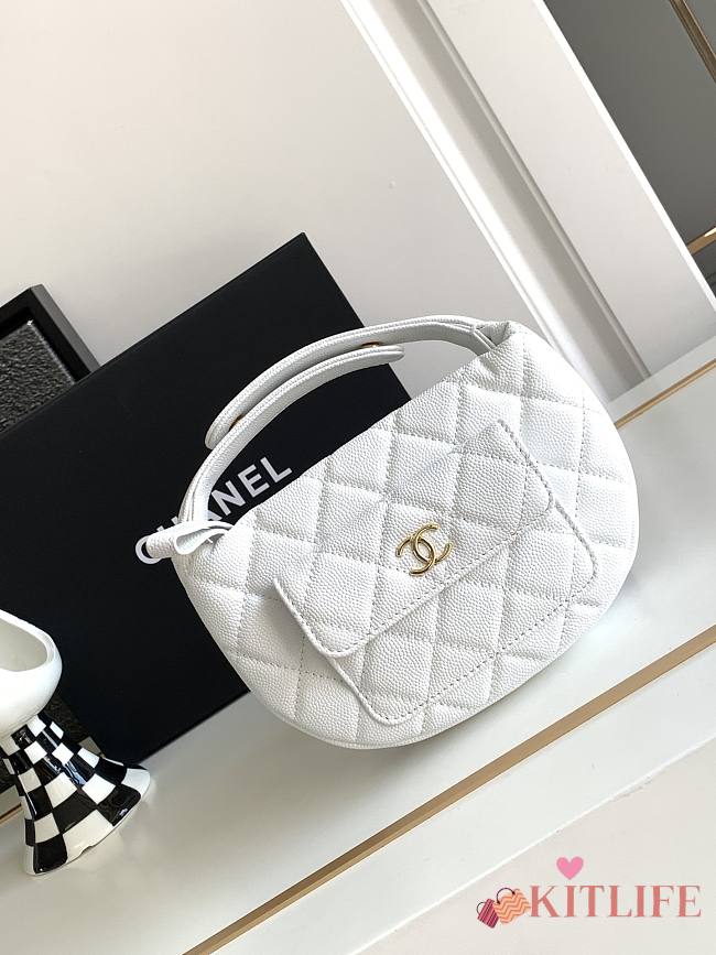 kitlife Chanel Vanity white Caviar - 16 x 16 x 5.5 cm - 1