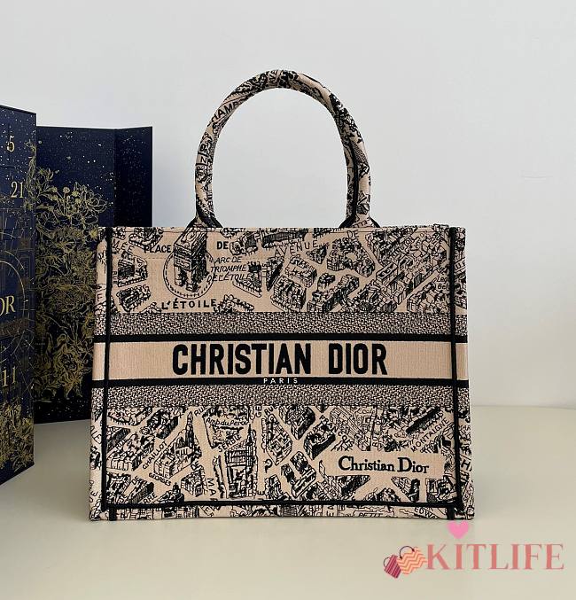 Kitlife Dior Book Tote SS 2023 Beige - 36 x 18 x 28 cm - 1