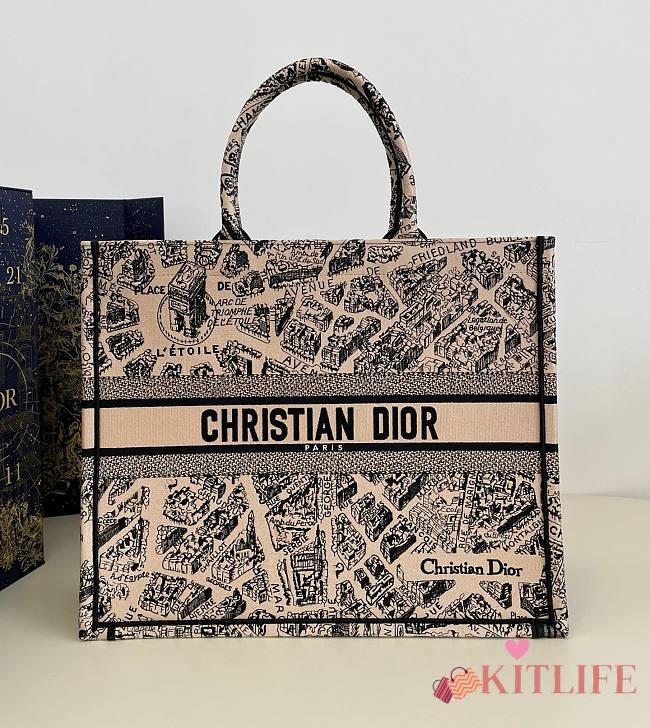 Kitlife Dior Book Tote SS 2023 Beige - 42 x 18 x 35 cm - 1