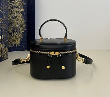 Kitlife Dior Vanity Bag Black - 16 x 9.5 x 11 cm