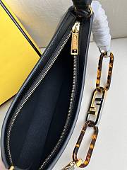 FENDI O’lock Embellished Leather Shoulder Bag - 32 X 11  X5 cm - 5