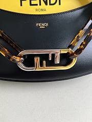 FENDI O’lock Embellished Leather Shoulder Bag - 32 X 11  X5 cm - 4