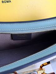 FENDI O’lock Embellished Leather Shoulder Bag Green - 32 X 11 X5 cm - 2