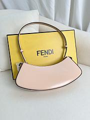 FENDI O’lock Embellished Leather Shoulder Bag Pink - 32 X 11 X5 cm - 2