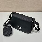 Prada Women Leather Shoulder Bag Black - 78123215  - 24x17x9.5cm - 5