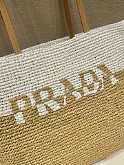 KITLIFE PRADA GEWEBTER SHOPPER MIT LOGO NUDE - 37x31x13 cm - 6