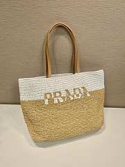 KITLIFE PRADA GEWEBTER SHOPPER MIT LOGO NUDE - 37x31x13 cm - 4