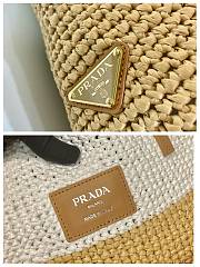 KITLIFE PRADA GEWEBTER SHOPPER MIT LOGO NUDE - 37x31x13 cm - 3