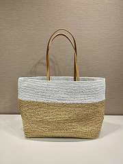 KITLIFE PRADA GEWEBTER SHOPPER MIT LOGO NUDE - 37x31x13 cm - 2