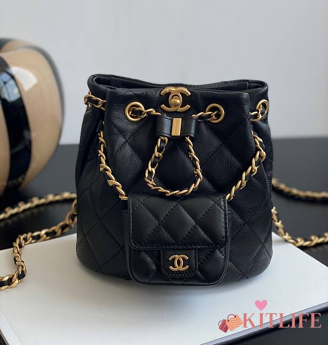 Kiltife Chanel 23A Duma Backpack Black - 17 x 16.5 x 12 cm - 1