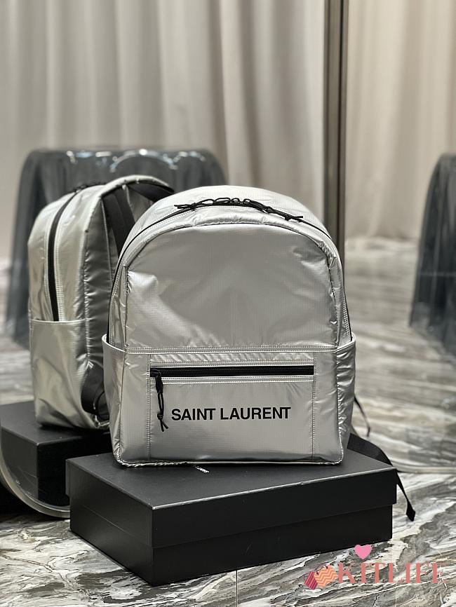 KITLIFE YSL NUXX BACKPACK IN NYLON GREY - 32 X 37 X 6 cm - 1