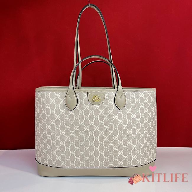 Kitlife GUCCI Ophidia Gg Supreme Tote Bag Cream - 38.5 x 28.5 x 15 cm - 1