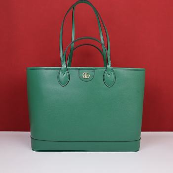 Kitlife GUCCI Ophidia Gg Supreme Tote Bag Green- 38.5 x 28.5 x 15 cm