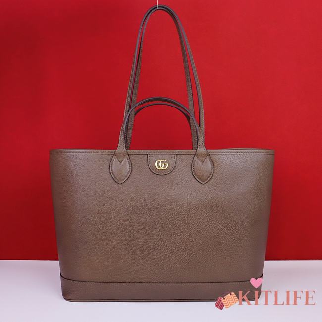 Kitlife GUCCI Ophidia Gg Supreme Tote Bag Brown - 38.5 x 28.5 x 15 cm - 1