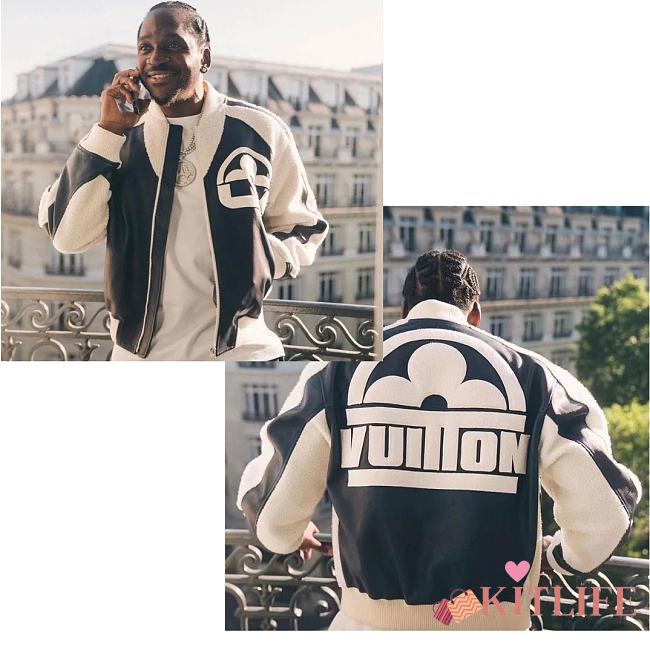 Kitlife Louis Vuitton Leather Mix Teddy sporty dark blue jacket - SML - 1