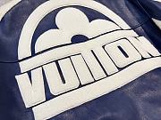Kitlife Louis Vuitton Leather Mix Teddy sporty dark blue jacket - SML - 5