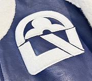 Kitlife Louis Vuitton Leather Mix Teddy sporty dark blue jacket - SML - 2