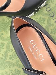 GUCCI Janaya leather platform pumps Black  - 6