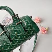 Kitlife Goyard Canvas & Green Leather Mini Croisiere Handbag - 18 x 8 x 10 cm - 2