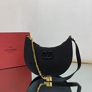 VALENTINO Mini VLogo Hobo Shoulder Bag Black - 20x12x4 cm - 1