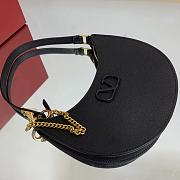 VALENTINO Mini VLogo Hobo Shoulder Bag Black - 20x12x4 cm - 4