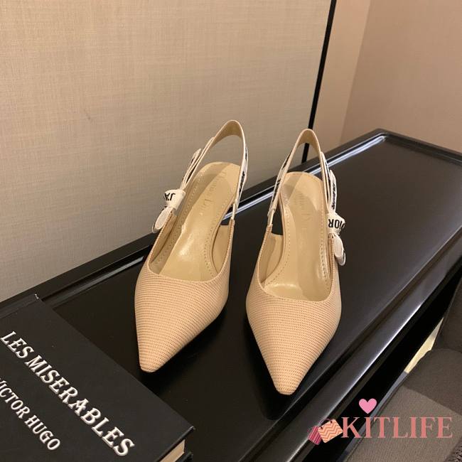 Kitlife Dior J'ADIOR SLINGBACK PUMP Nude Technical Fabric - Flat,6.5cm - 1