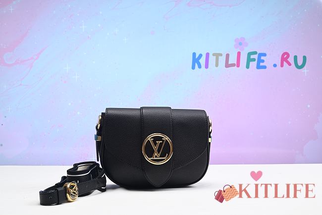 Louis Vuitton Black Leather Pont 9 Black bag - 21 x 15 x 6.5 cm - 1