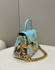 Kitlife Donatella Versace Fendace Gold Baroque Blue Bag - 8031 - 25 x 15 x 22 cm - 5