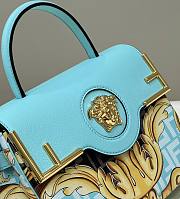 Kitlife Donatella Versace Fendace Gold Baroque Blue Bag - 8031 - 25 x 15 x 22 cm - 4