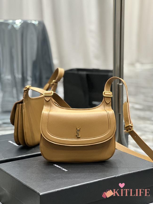 Saint Laurent Charlie Medium Shoulder Bag in Beige Bag - 23 x 17 x 4 cm - 1
