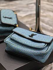 SAINT LAURENT Niki Baby Crinkled Leather-trimmed Tweed Shoulder Bag - 28 x 20.5 x 8.5 cm - 5