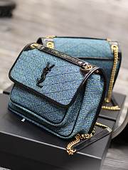 SAINT LAURENT Niki Baby Crinkled Leather-trimmed Tweed Shoulder Bag - 28 x 20.5 x 8.5 cm - 2