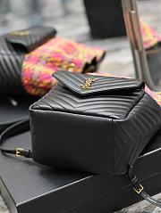 SAINT LAURENT Ysl-Plaque Tweed And Leather Backpack - Pink Multi - 30 x 20 x 14 cm - 5
