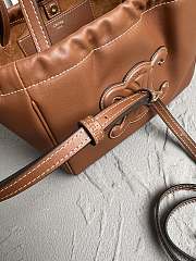 CELINE MINI CUIR CABAS TOTE BROWN - 22x17x15 CM - 6