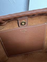 CELINE MINI CUIR CABAS TOTE BROWN - 22x17x15 CM - 5