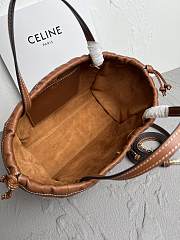 CELINE MINI CUIR CABAS TOTE BROWN - 22x17x15 CM - 2