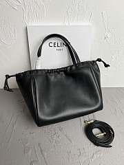 CELINE MINI CUIR CABAS TOTE BLACK - 22x17x15 CM - 3