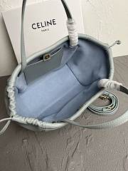 CELINE MINI CUIR CABAS TOTE BLUE - 22x17x15 CM - 4