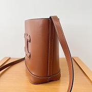 Celine Cuir Triomphe Small Bucket Shoulder Bag Natural/Tan - 22×18×13 CM - 6