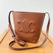 Celine Cuir Triomphe Small Bucket Shoulder Bag Natural/Tan - 22×18×13 CM - 2