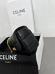 CELINE BAG MATELASSE MONOCHROME IN QUILTED GOATSKIN BLACK - 19 X 17 X 3 CM - 6