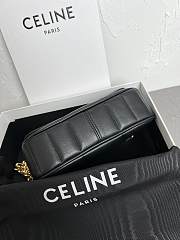 CELINE BAG MATELASSE MONOCHROME IN QUILTED GOATSKIN BLACK - 19 X 17 X 3 CM - 5