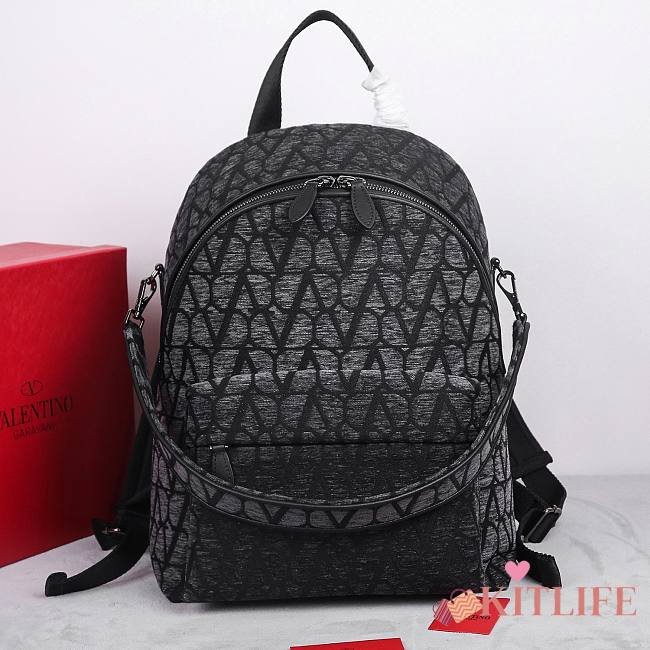 Valentino Garavani La Troisieme Toile lconographe Black Backpack - 40 x 30 x 23 cm - 1