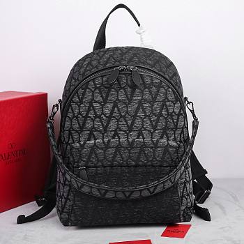 Valentino Garavani La Troisieme Toile lconographe Black Backpack - 40 x 30 x 23 cm