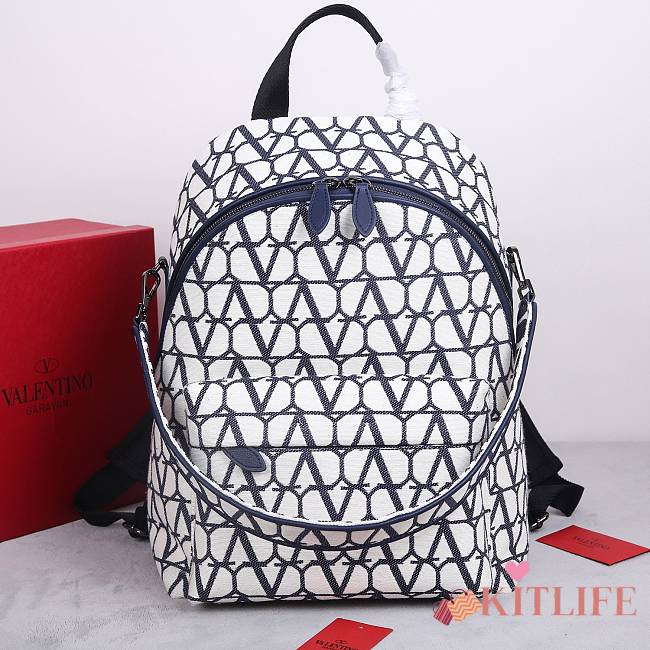 Valentino Garavani La Troisieme Toile lconographe White Backpack - 40 x 30 x 23 cm - 1