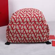 Valentino Garavani La Troisieme Toile lconographe Red Backpack - 40 x 30 x 23 cm - 2