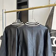 CELINE OVERSIZED TEDDY JACKET IN CALFSKIN BLACK / IVORY - S.M.L - 3