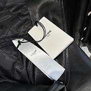 CELINE OVERSIZED TEDDY JACKET IN CALFSKIN BLACK / IVORY - S.M.L - 2