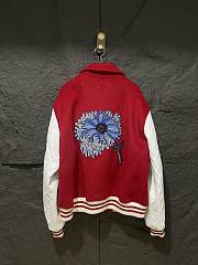 LV x YK Psychedelic Flower Embroidered Varsity Blouson jacket - S.M.L - 2